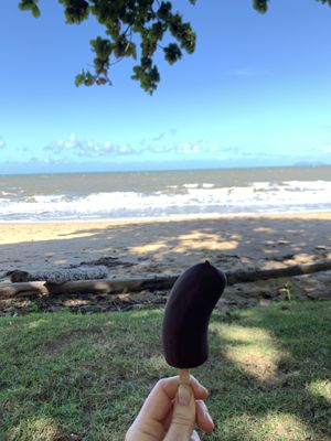 The banana ice cream. Simple but delicious   at 27 Degrees in Palm Cove