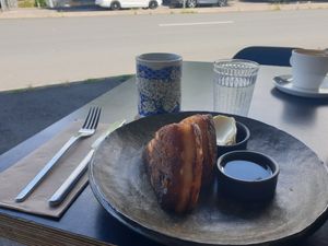 Sourdough crumpets VeO at Equium Social in Newcastle