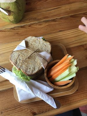 Veggie sandwich at Pura Vida Cafe & Restaurant in Koh Phangan