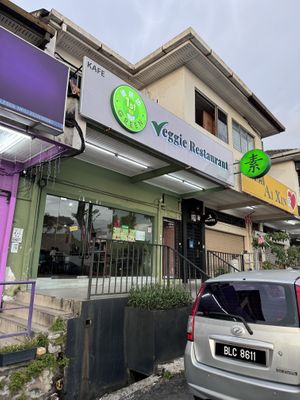 shop front  at 1st Green Veggie Restaurant in Subang Jaya