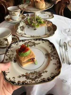 First course vegan high tea at Mamor Chocolates in Collingwood