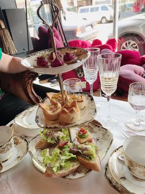 First course vegan high tea at Mamor Chocolates in Collingwood