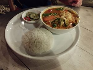 Curry vegetable at Omang Omang in Manggis