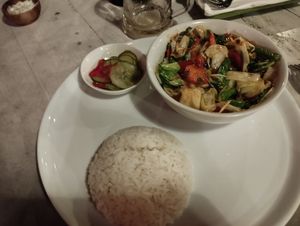 Stir fried veggies at Omang Omang in Manggis