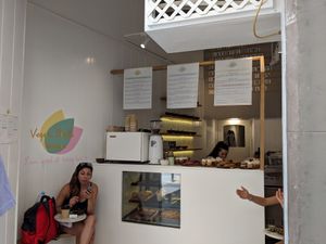 The whole thing.  That's it, two tiny tables and a counter at Vegan Bowls in Barcelona