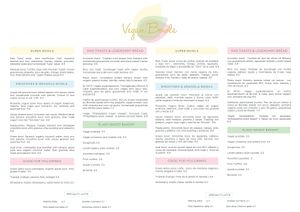 menu at Vegan Bowls in Barcelona