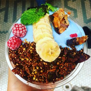 Chocolate bowl at Vegan Bowls in Barcelona