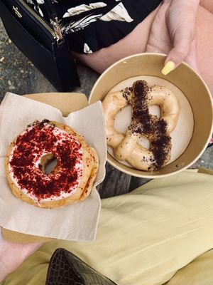 Donut and pretzel  at Vegan Bowls in Barcelona