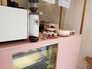 Inside is v small at Vegan Bowls in Barcelona