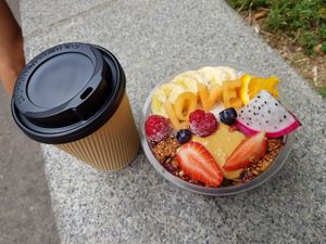 Nice and pretty but €10?? at Vegan Bowls in Barcelona