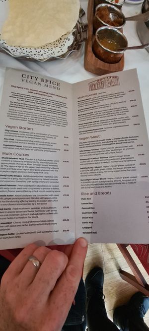 New vegan menu at City Spice in East London