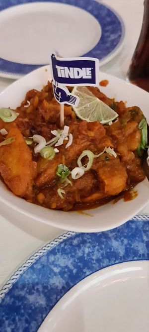Vegan chicken bhuna at City Spice in East London
