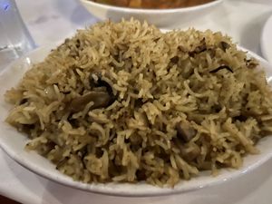 Mushroom pilau   at City Spice in East London