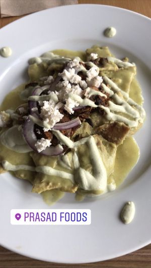 Sunday Brunch Chilaquiles  at Mi Tierra Vegana in Mc Allen