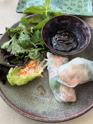 Vegan garden rolls   at Boa-Bao in Porto