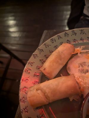 Spring rolls (had already eaten some!) at Boa-Bao in Porto