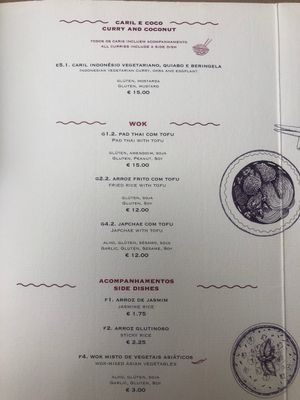 Vegan Menu, page 2 at Boa-Bao in Porto