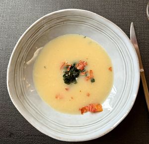 Soup of the day vegan stylee  at Origens in Evora