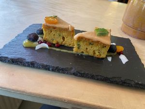 Carrot cake with chai: quite good but a bit too zesty for me.  at GYS - Amsterdamsestraatweg in Utrecht