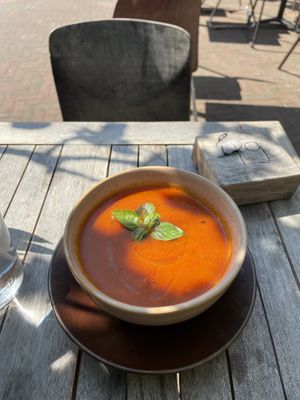 roasted tomato soup. delicious, quite oily   at GYS - Amsterdamsestraatweg in Utrecht