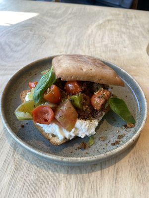 Focaccia with almond ricotta: a bit bland  at GYS - Amsterdamsestraatweg in Utrecht