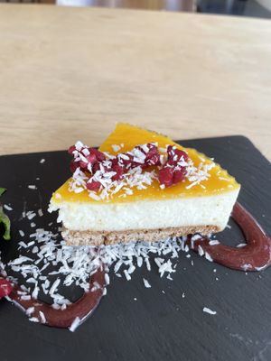 mango yuzu cheesecake. delish. and gluten free   at GYS - Amsterdamsestraatweg in Utrecht