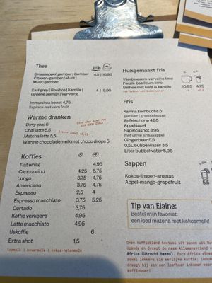 Drinks menu June 2025  at GYS - Amsterdamsestraatweg in Utrecht