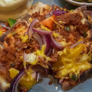 Vegan Bacon Style Crumbles on Flatbread  at Slug & Lettuce in Worcester