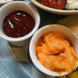Vodka Bloody Mary Sauce & Red Pepper Hummus  at Slug & Lettuce in Worcester