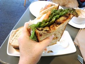 The vegan sandwich at Ruta de la Seda in Mexico City
