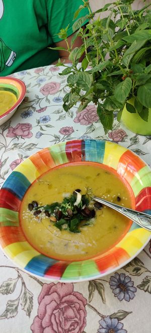 Cauliflower-sweet potato soup at Gildi Toidukoda Metsikud Maitsed in Parnu
