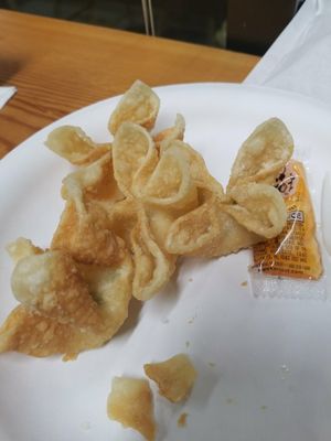 Vegan cheese wontons at Fusion City in Denver