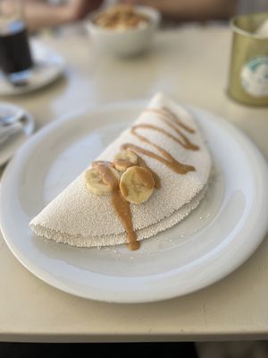 Vegan Tapiocas with peanut butter and banana  at Citrus Coffee in Caldas Da Rainha