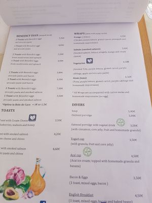 Menu at Citrus Coffee in Caldas Da Rainha