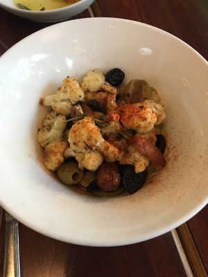 Cauliflower that had a smoky taste-also had dates  at Jaleo in Arlington