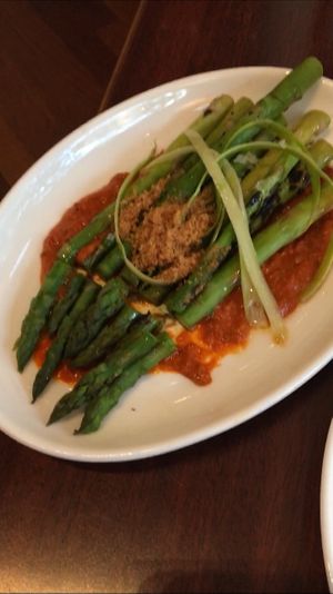 Fancy asparagus dish.  at Jaleo in Arlington