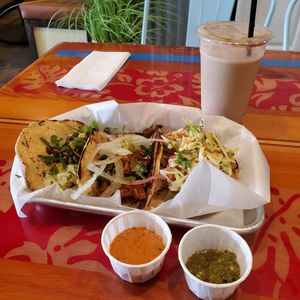 Request that vegetarian tacos be made vegan and you're good. at Str8 up Tacos in Lakewood