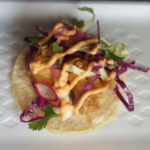 Cauliflower taco vegetarian also can be vegan at Str8 up Tacos in Lakewood
