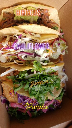 Hibiscus/ Cauliflower/ Jack Fruit/ Potato at Str8 up Tacos in Lakewood