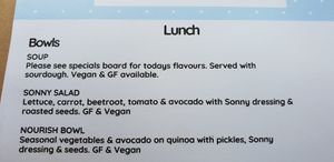 Lunch bowls at Sonny Cafe in Inverleigh