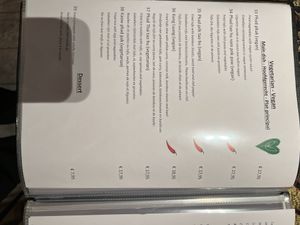 Menu  at Thai Zen in Bruges