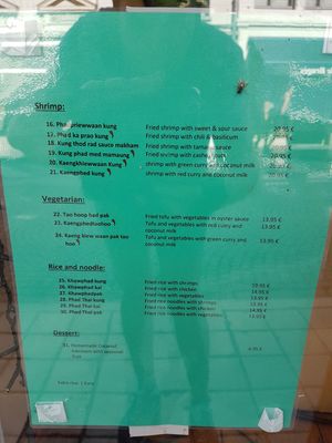 Part of menu. Beware of use of oyster sauce! at Thai Zen in Bruges