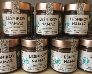 Certified vegan hazelnut spread at Trgovinca in Zalec