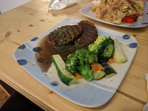 soy steak in black pepper sauce at Formosa Food in Vienna