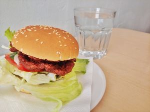Teriyaki burger at Formosa Food in Vienna