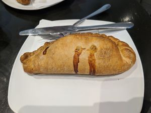 Thai vegan pasty at The Yellow Canary in St Ives