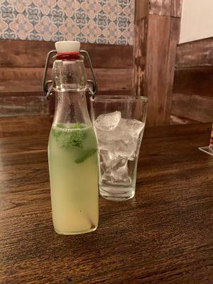 Homemade lemonade at Hummus Boutique in Bangkok