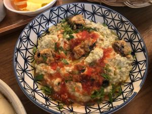 Baba ganoush at Hummus Boutique in Bangkok