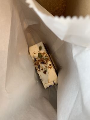 Photo doesn't do justice to lush carrot cake  at Bean Loved in Skipton