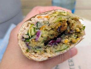Vegan falafel wrap at Dean & David - Friedrichstr in Berlin